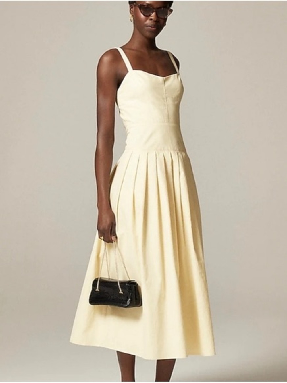 J. Crew Pleated Drop Waist Dress - Picture 2 of 4
